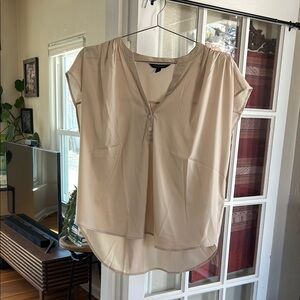 Banana Republic Factory Button Dolman Top (L/Oyster Pearl)